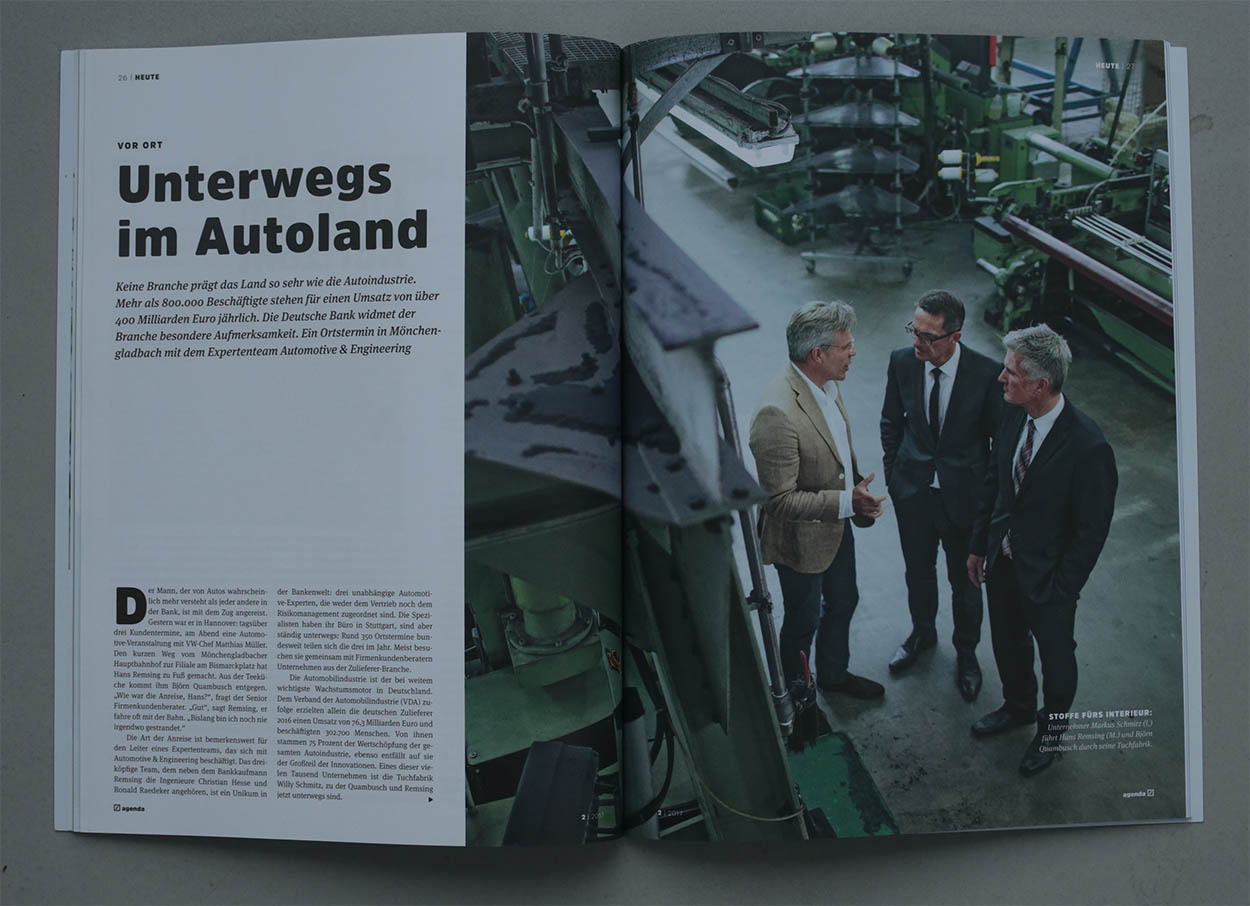 11/53&emsp;&emsp;&emsp;&emsp;AGENDA Magazine - Automotiv industry - Agency: Zimmermann Editorial - Client: Deutsche Bank - 2017
