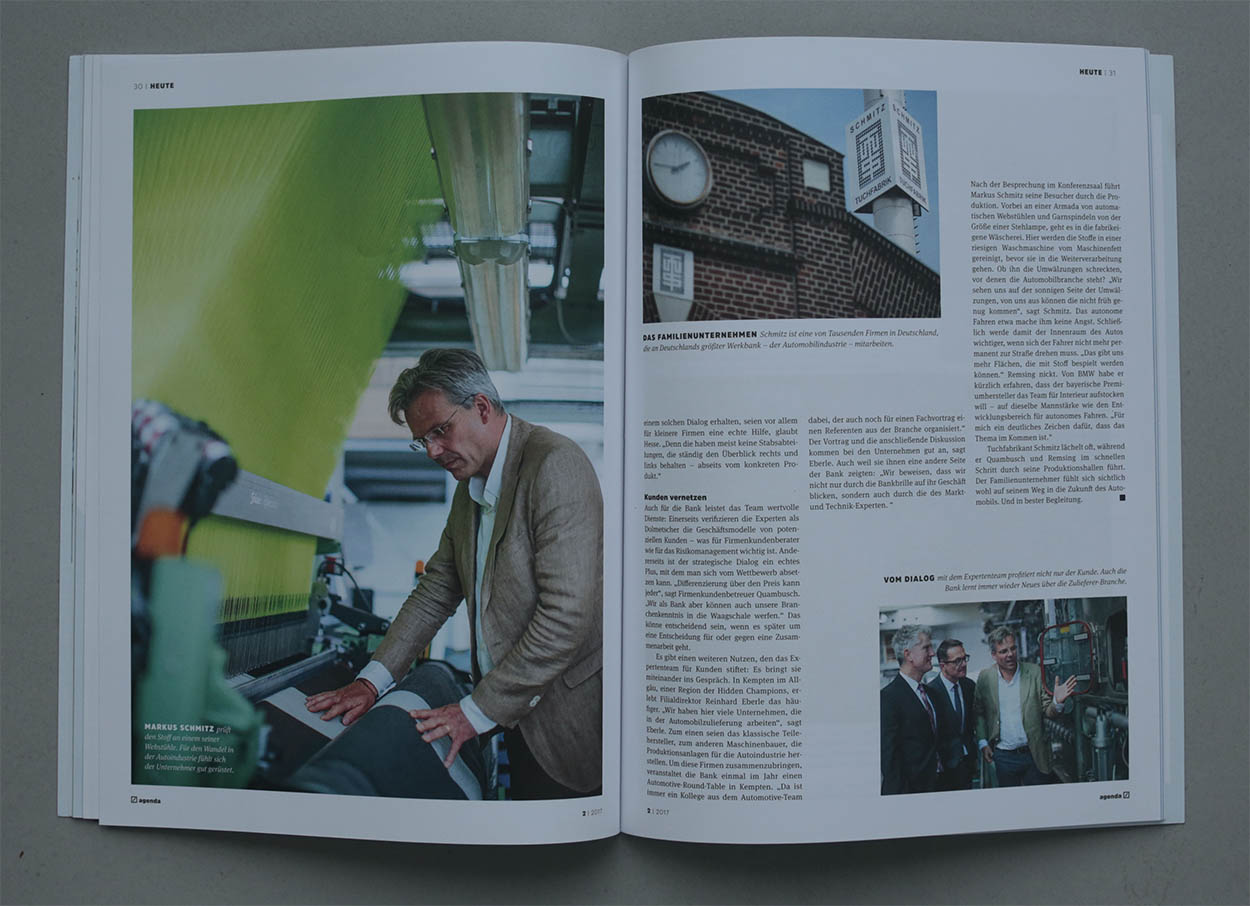 12/53&emsp;&emsp;&emsp;&emsp;AGENDA Magazine - Automotiv industry - Agency: Zimmermann Editorial - Client: Deutsche Bank - 2017