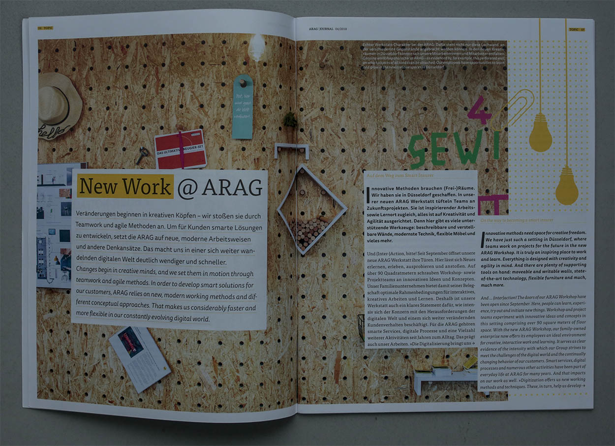 21/53&emsp;&emsp;&emsp;&emsp;ARAG Journal - Arag Werkstatt Düsseldorf - Agency: BOROS - Client: ARAG Insurance AG - 2018