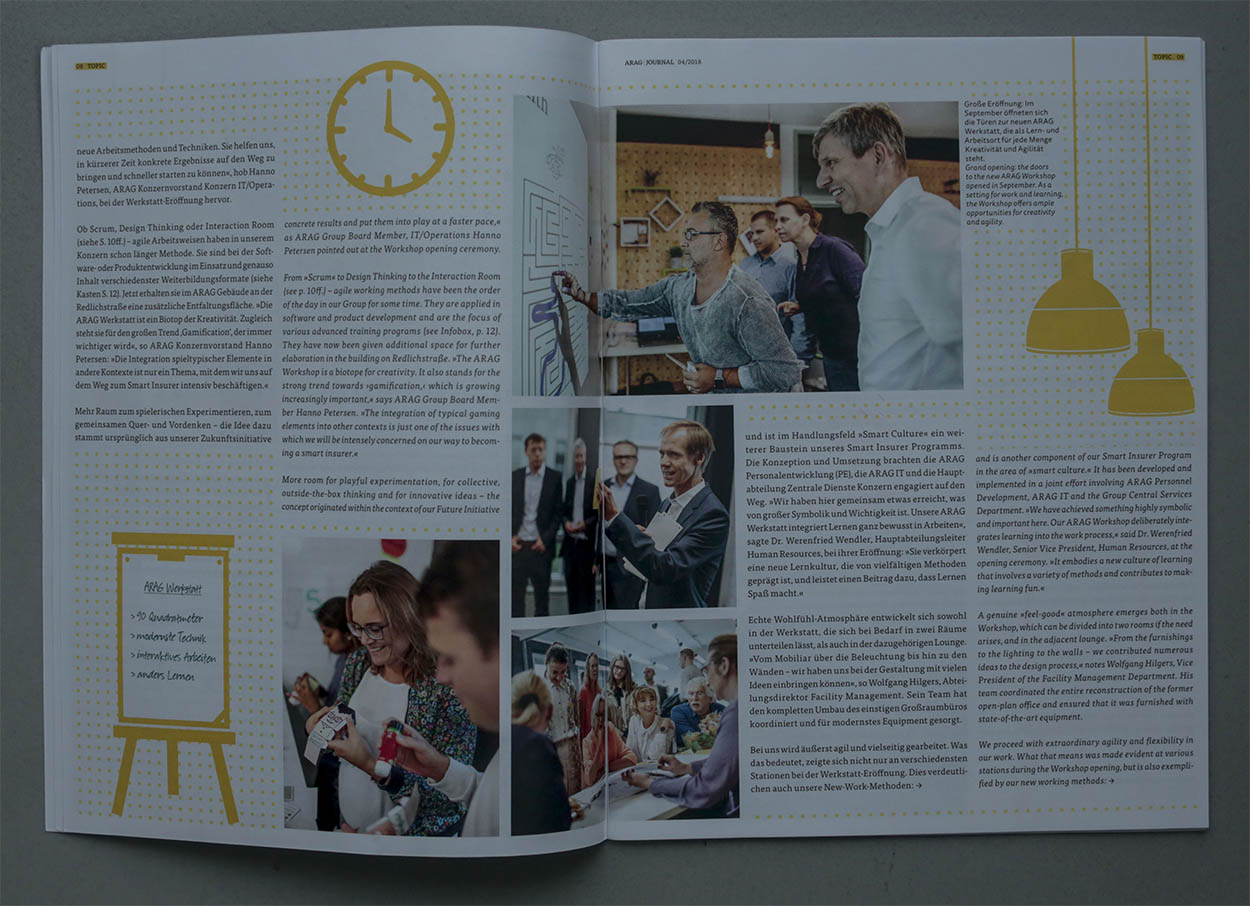 22/53&emsp;&emsp;&emsp;&emsp;ARAG Journal - Arag Werkstatt Düsseldorf - Agency: BOROS - Client: ARAG Insurance AG - 2018