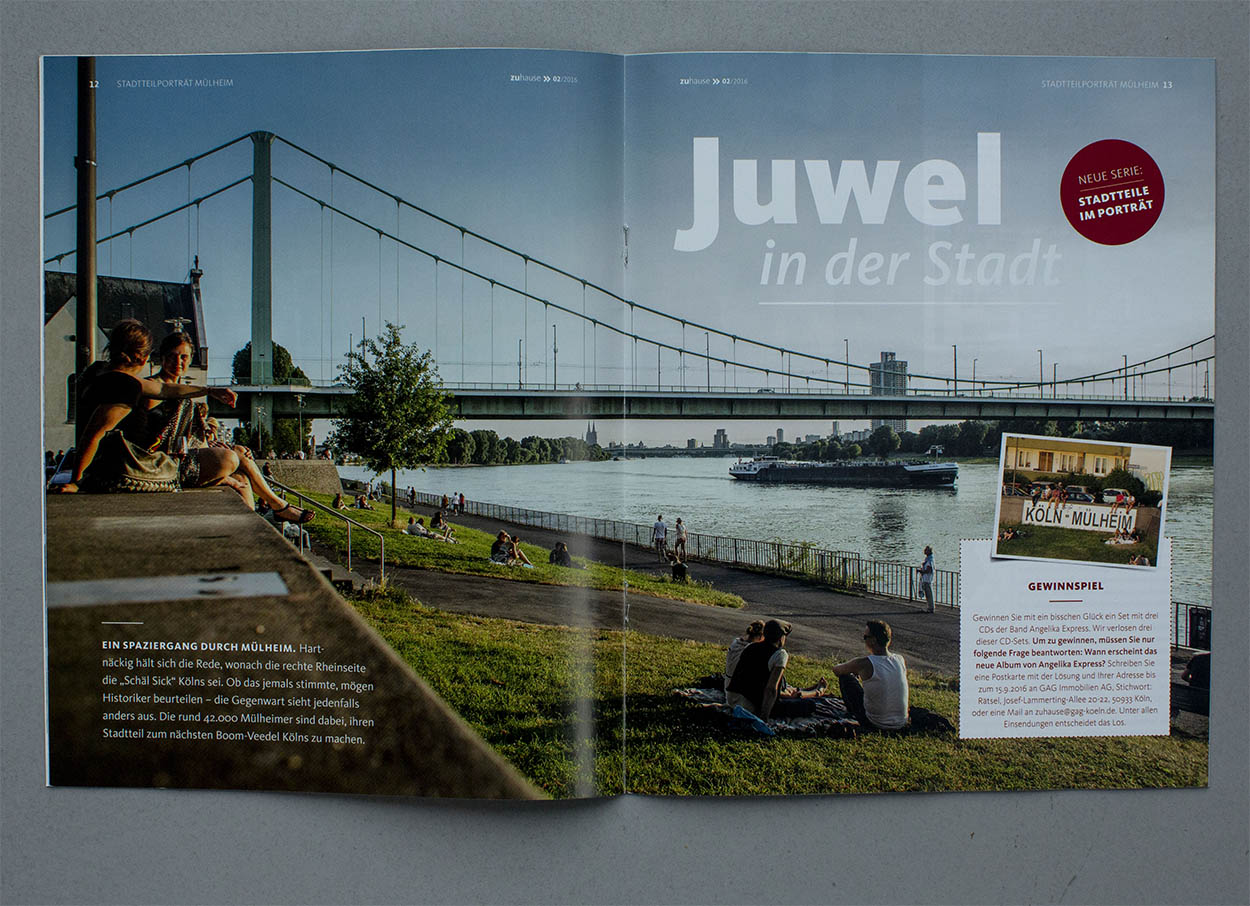 36/53&emsp;&emsp;&emsp;&emsp;Zuhause magazine - Report Köln Mülheim - GAG Immobilien AG Köln - 2016