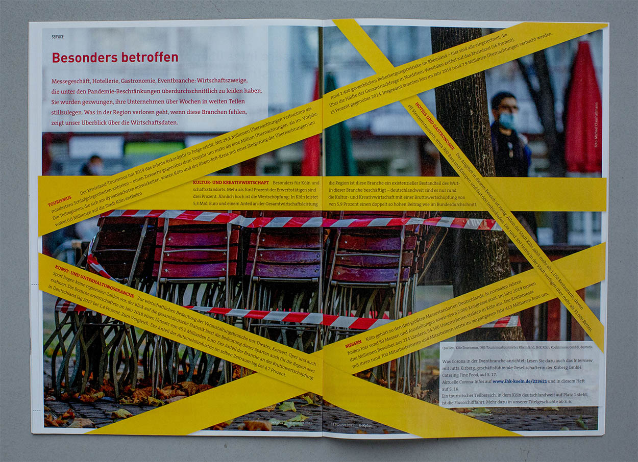 37/53&emsp;&emsp;&emsp;&emsp;IHK Plus magazine - Industrie- Handelskammer Köln - Lockdown in Cologne - 2020