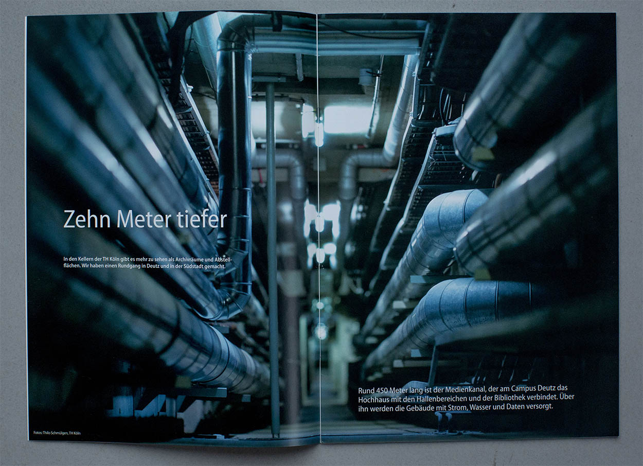 43/53&emsp;&emsp;&emsp;&emsp;Inside Out - Magazine of TH Köln University of Applied Sciences - In the cellar under the university - 2016