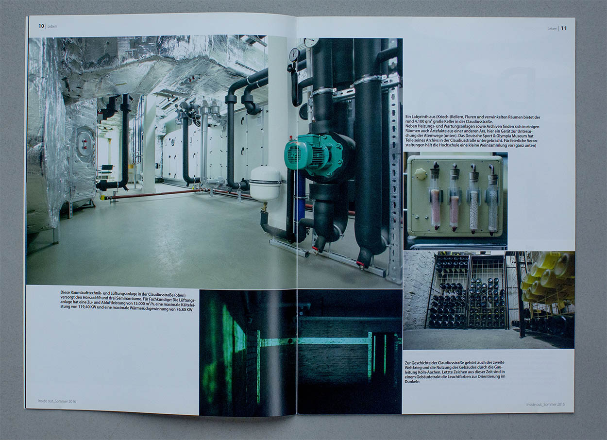 45/53&emsp;&emsp;&emsp;&emsp;Inside Out - Magazine of TH Köln University of Applied Sciences - In the cellar under the university - 2016