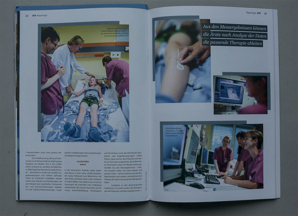 5/53&emsp;&emsp;&emsp;&emsp;WIR Magazine - Sleep Laboratory Frankfurt/Oder - Agency: Zimmermann Editorial - Client: Rhoen-Klinikum AG - 2016
