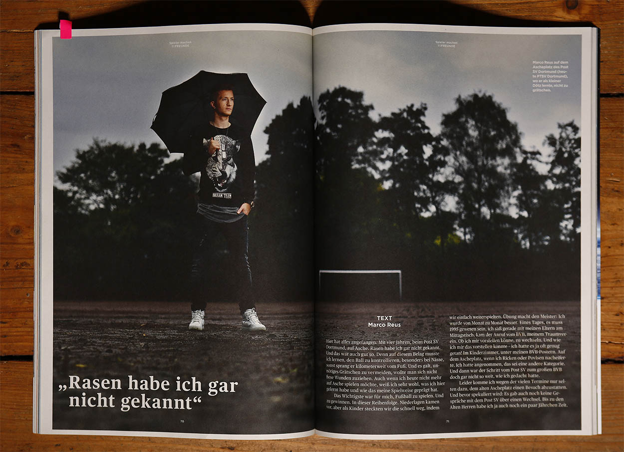 22/83&emsp;&emsp;&emsp;&emsp;11FREUNDE, Marco Reus on his first ground of PTSV Dortmund, 2014