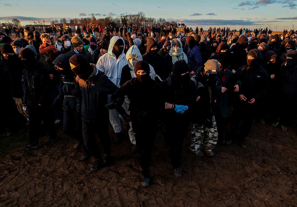 2/10&emsp;&emsp;&emsp;&emsp;Activists at Luetzerath, 2023.