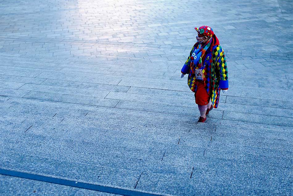 8/10&emsp;&emsp;&emsp;&emsp;Carnival during lockdown, Cologne, Germany, February 11, 2021