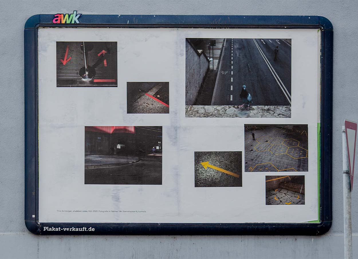 4/8&emsp;&emsp;&emsp;&emsp;‚Shuttdown notes‘, Stammheimer Kulturmeile, Cologne, 2020